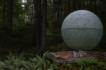 Chiseled Orb by Henry Richardson, Maine Coastal Gardens