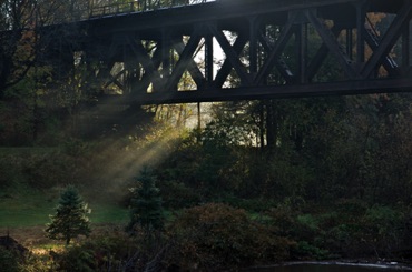 Rail bridge. Greenfield